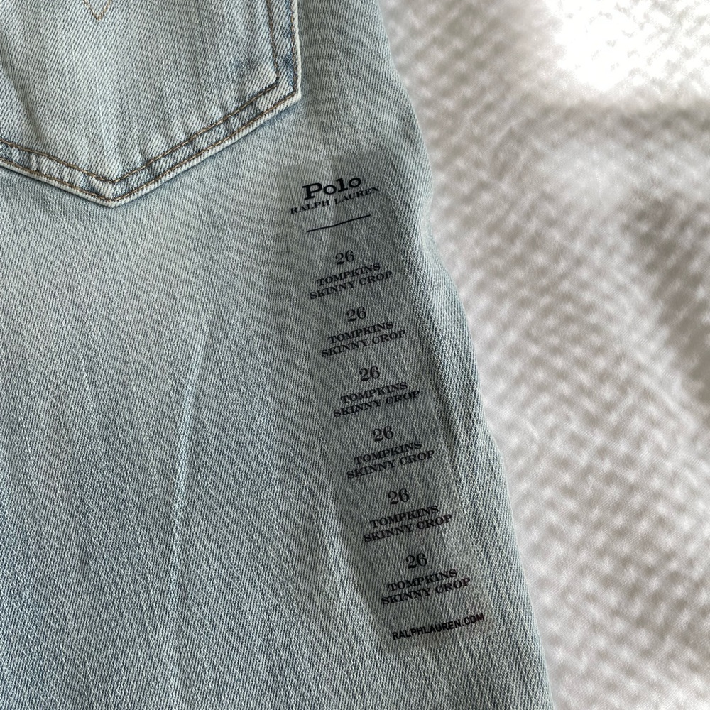 Polo Ralph Lauren Distressed Tompkins Skinny Crop Jeans - Picture 9 of 13